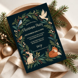 Woodland Christmas Party Invitation