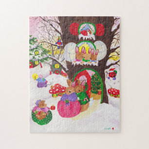 woodland Christmas puzzle