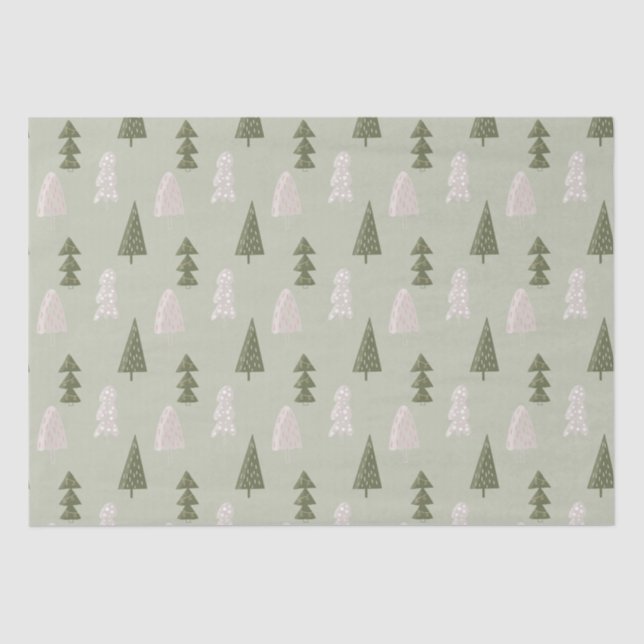 Woodland Christmas Tree Tissue Paper (Front)