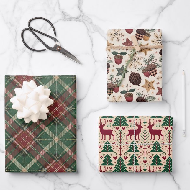 Woodland Christmas   Wrapping Paper Sheet (Front)