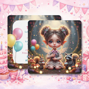 Woodland Cottagecore Fairy Girl's Birthday Party Invitation