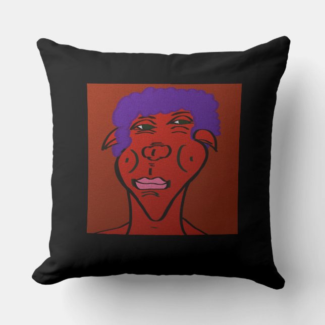 Woodland Creature Art Throw Pillow (Front)