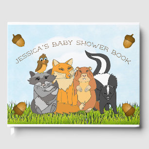 Woodland Creature Themed Boy's Baby Shower Guest Book