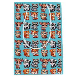 Woodland Creatures Boy's Baby Shower Medium Gift Bag