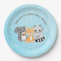 Woodland Creatures Boy''s Baby Shower 