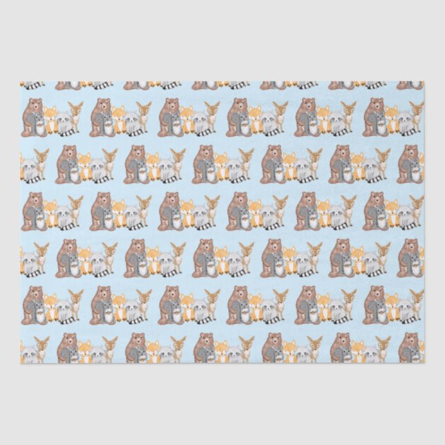 Woodland Creatures Forest Animals  Tissue Paper (Front)