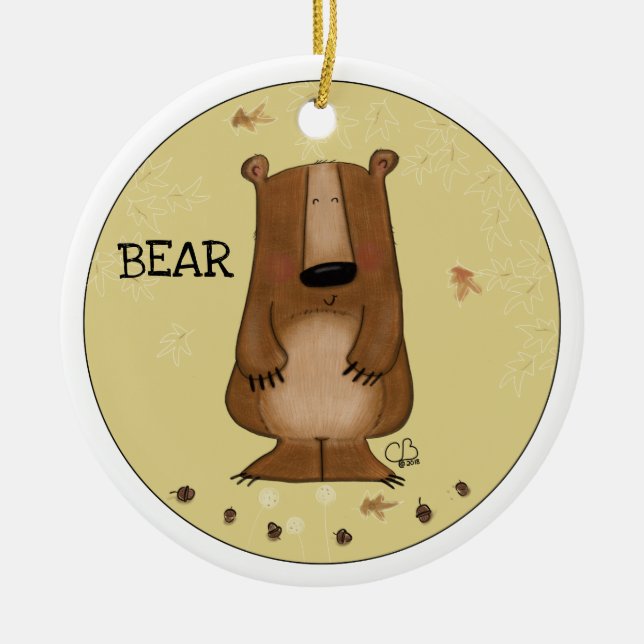 Woodland Crew-Best Forest Friends/ Individual Ceramic Ornament (Front)