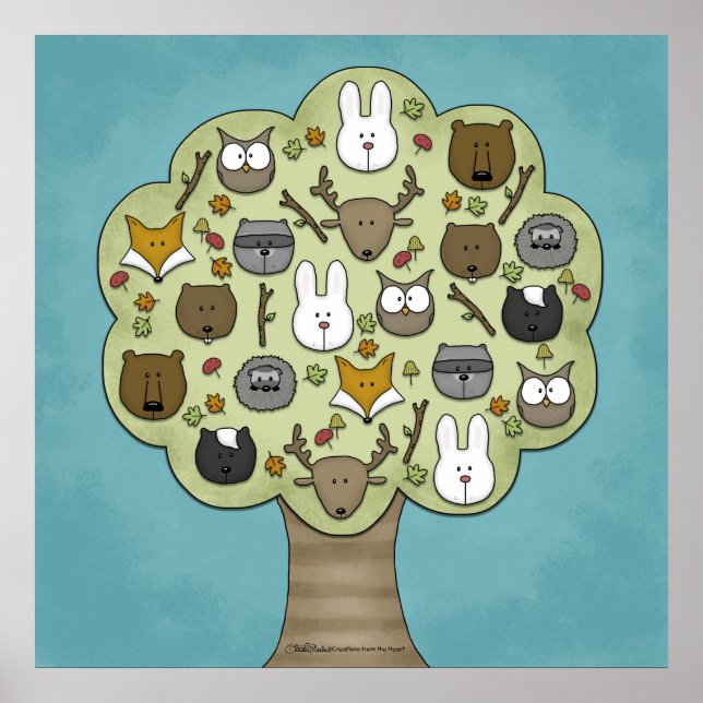Woodland Critters-Best Forest Friends Poster (Front)