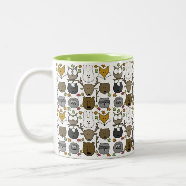 Woodland Critters-Best Forest Friends Two-Tone Coffee Mug (Left)