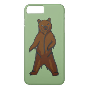 Woodland Cute Animal Brown Grizzly Bear Case-Mate iPhone Case