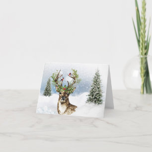 Woodland Deer All Purpose Christmas Note Card