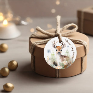 Woodland Deer Animal Baby Shower Favour Tags