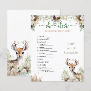Woodland Deer Baby Shower Boy Game