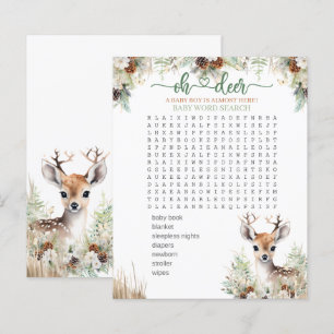 Woodland Deer Baby Shower Boy Game