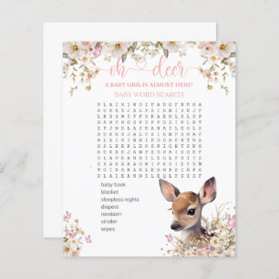 Woodland Deer Baby Shower Game