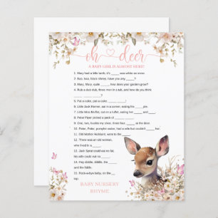 Woodland Deer Baby Shower Game