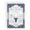 Woodland Deer Baby Shower Invitation, Faux Foil