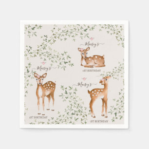 Woodland Deer Baby Shower Napkin