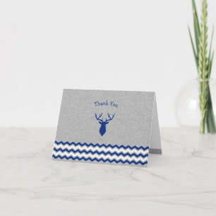 Woodland Deer baby shower thank you note Card