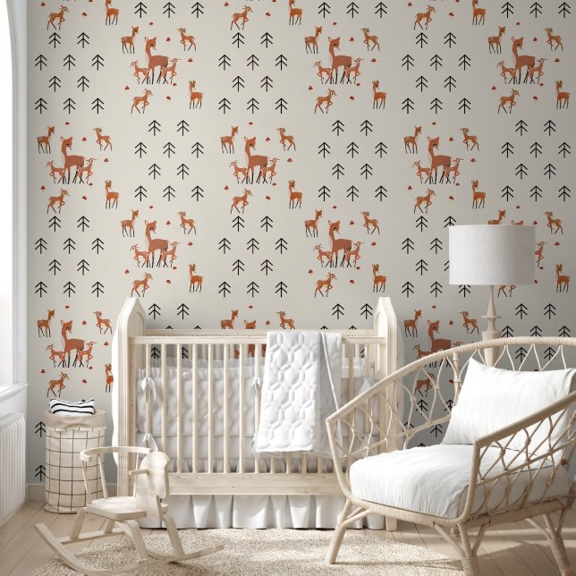 Woodland Deer - Background Changeable Wallpaper (Kids)