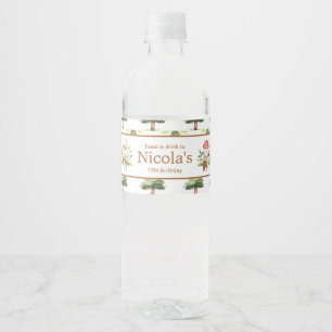Woodland Deer Birthday Party Birthday Party Water Bottle Label
