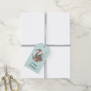 Woodland Deer Birthday Personalized Gift Tags