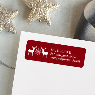 Woodland Deer Christmas Return Adresse