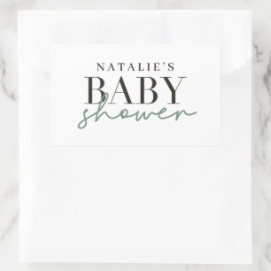 Woodland deer eucalyptus modern baby shower envelo sticker