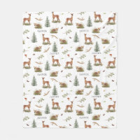 Woodland Deer Fawn Pattern Baby Name