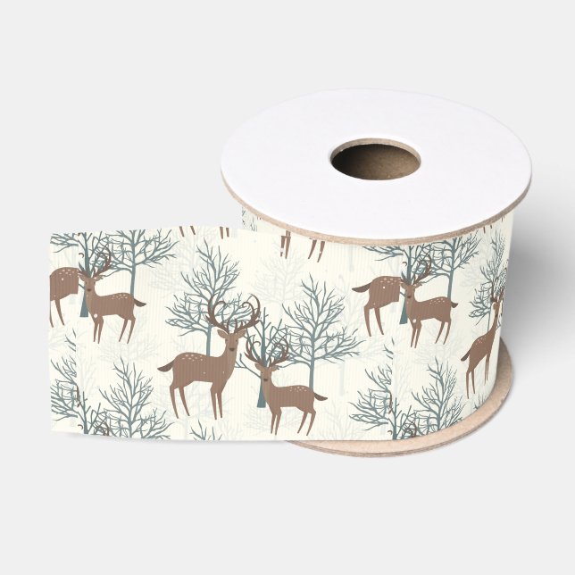 Woodland Deer Grosgrain Ribbon (Spool)