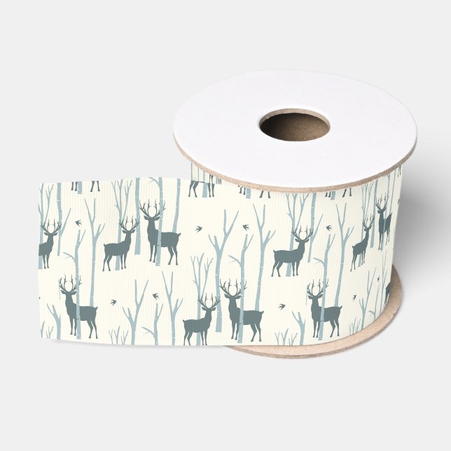 Woodland Deer Grosgrain Ribbon (Spool)