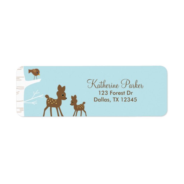 Woodland Deer Return Address Labels (Front)