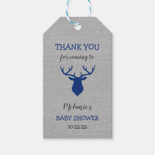 Woodland deer thank you favour tag