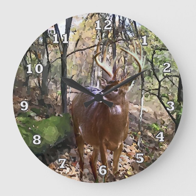 Woodland Deer Wall Clock (Front)