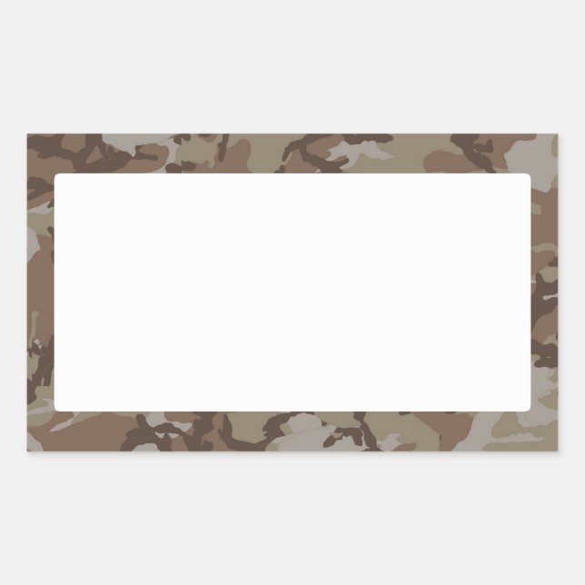 Woodland Desert Camouflage (with White) Sticker (Front)