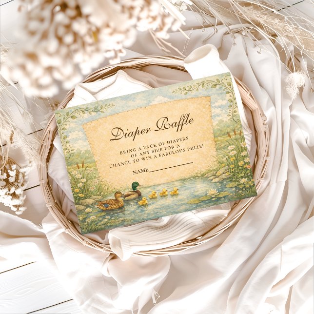 Woodland Duck Diapper Raffle Enclosure Card (Creator Uploaded)