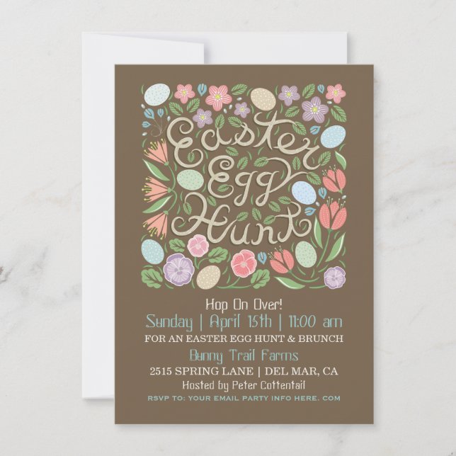 Woodland Easter Egg Hunt Invitation II (Front)