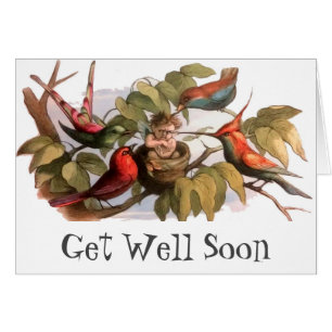 Woodland Elf in Nest: Antique Bird Sprite Fairy