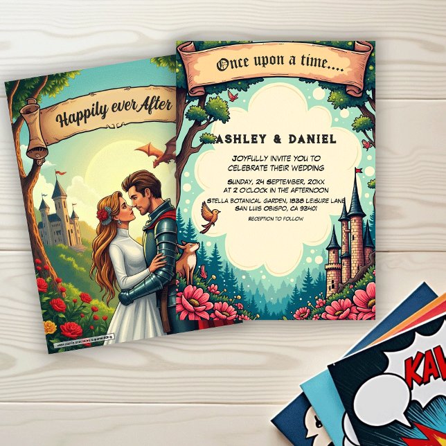 Woodland Enchanted Forest Castle Fairytale Wedding Invitation (Creator Uploaded)