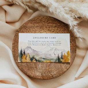 Woodland Enclosure Card Custom Insert Rustic Fall