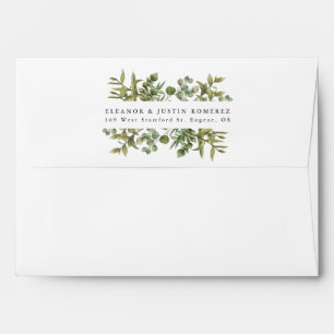 Woodland Eucalyptus Greenery Return Address Envelope
