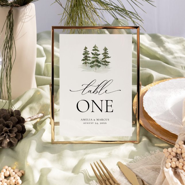 Woodland Evergreen Table Number (Creator Uploaded)