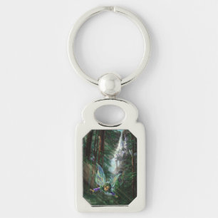 Woodland Fairies and Waterfall Castle Keychain