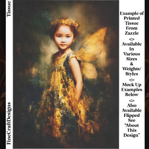 Woodland Fairy Child, Flower Crown EG5L Decoupage Tissue Paper