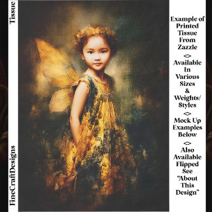 Woodland Fairy Child, Flower Crown EG5R Decoupage Tissue Paper