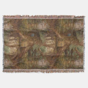 Woodland Fairy Door Throw Blanket