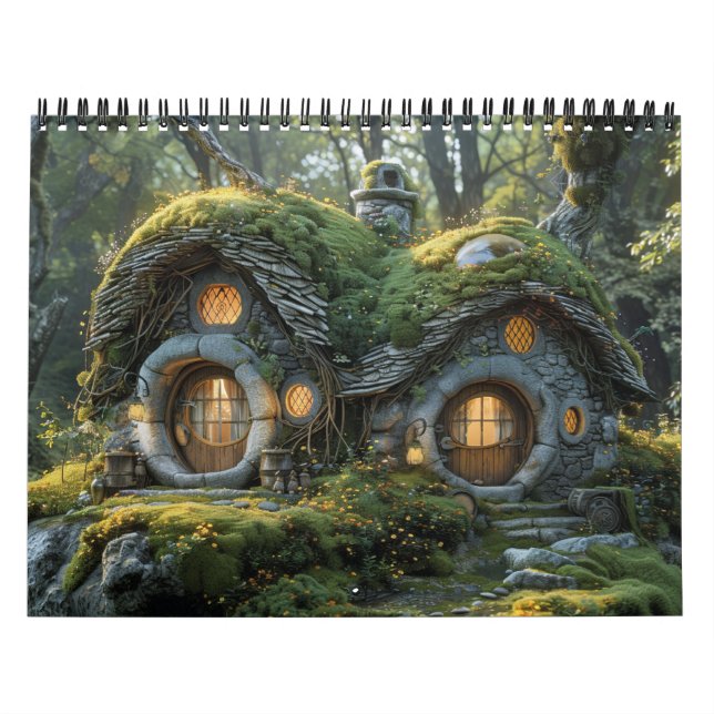 Woodland Fairy Forest Cottages  Calendar (Cover)