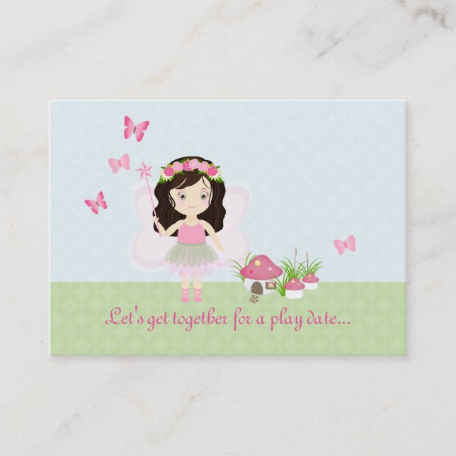 Woodland Fairy Princess Calling Card (Front)