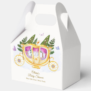 Woodland Fairytale Princess Carriage Baby Shower Favor Box