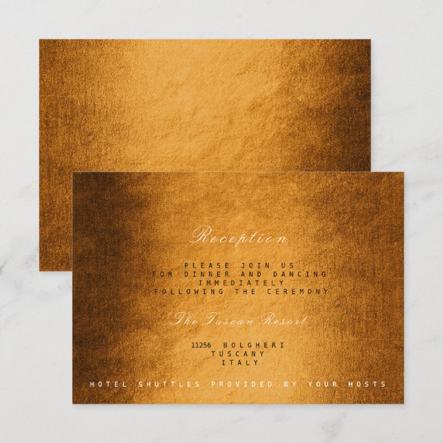 Woodland Fall Autumn Vip Wedding Reception Invitation (Front/Back)